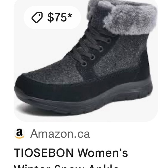 TIOSEBON Women's Winter Snow Ankle Boots-Fur Lined Anti-Slip On Resistant size 7 - Picture 5 of 5
